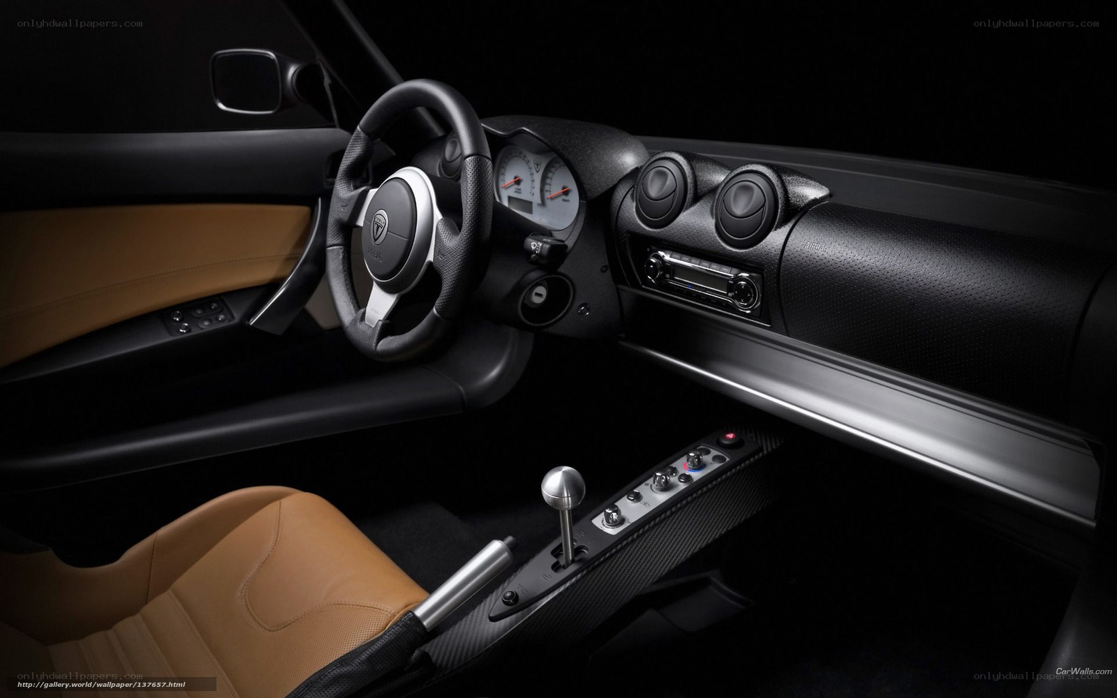 interior of a sports car