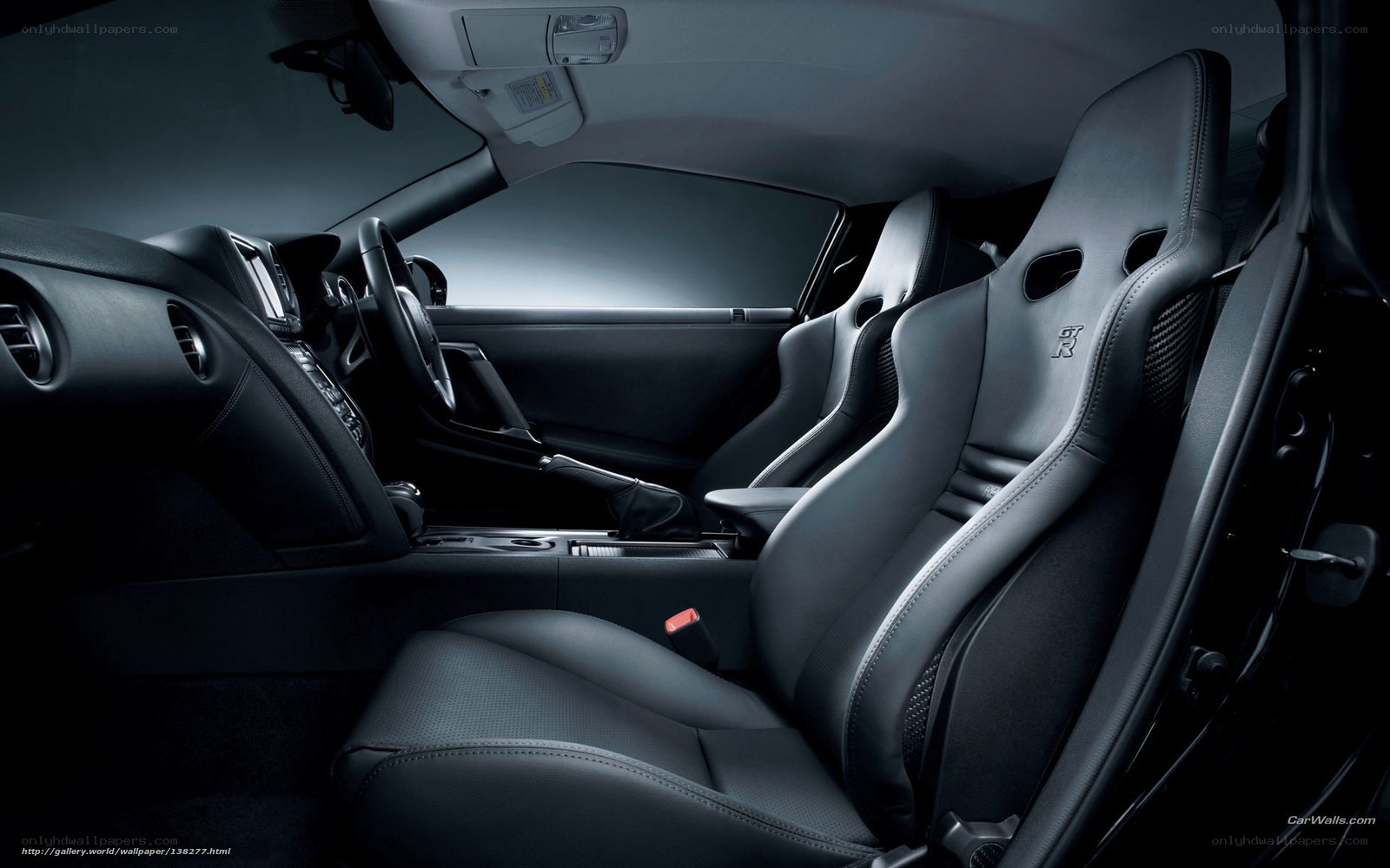 Interior of a sports car