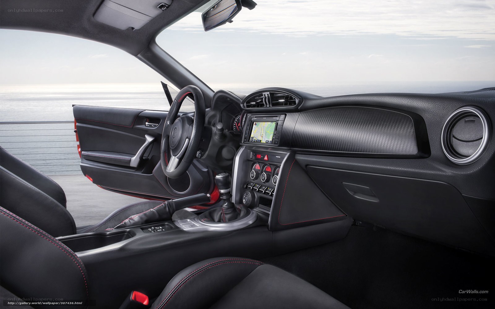 Interior of a sports car