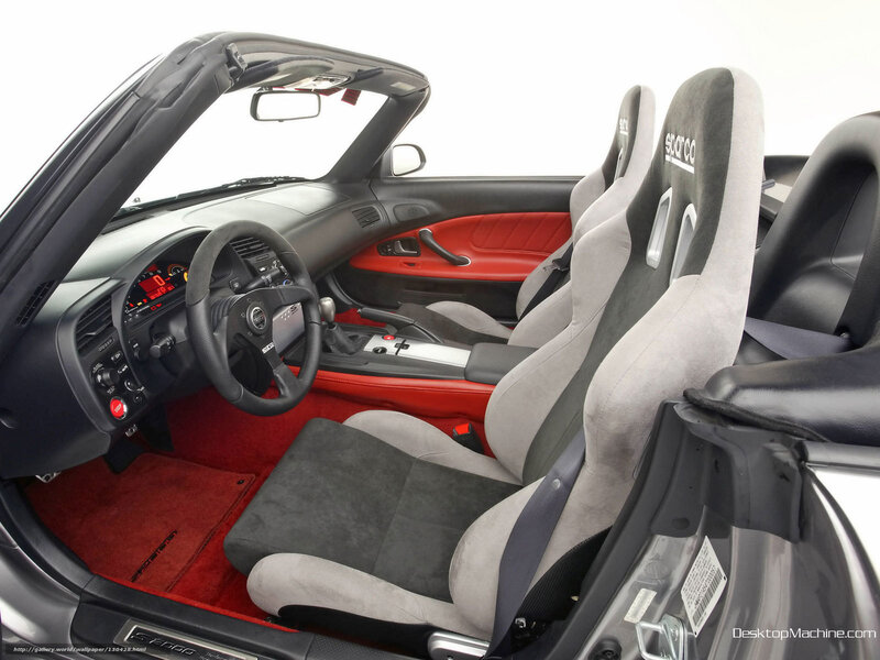 interior of a sports car