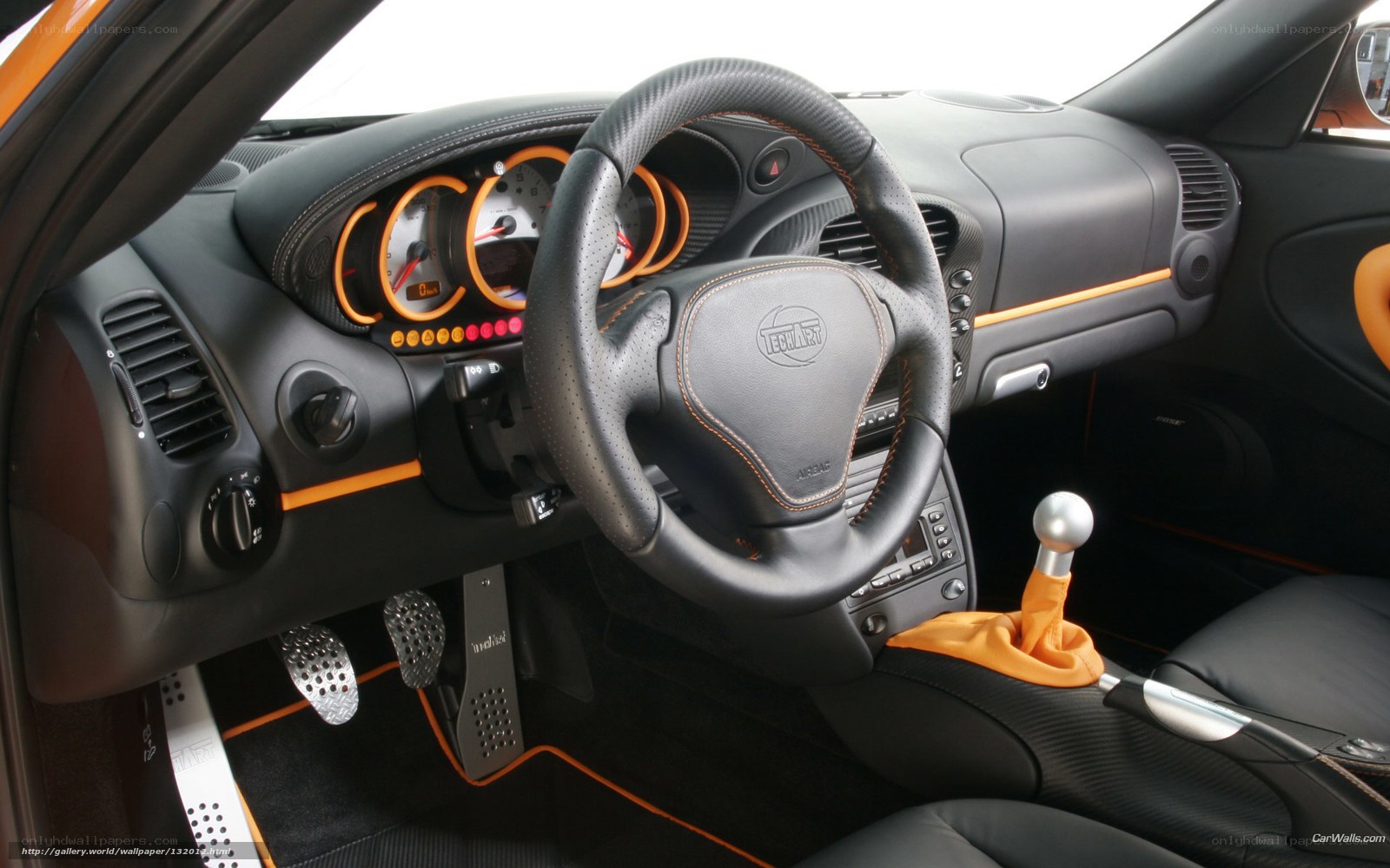 interior of a sports car