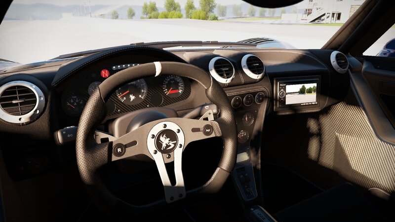 Interior of a Sports Car — Black, Calm, Afternoon, 3d Render