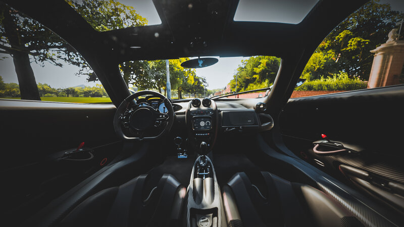 Interior of a Sports Car — Black, Calm, Afternoon
