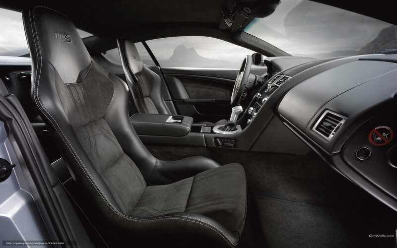 Interior of a Sports Car — Black, Dramatic