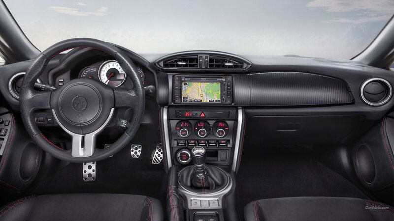 Interior of a Sports Car — Black, Gear Shift