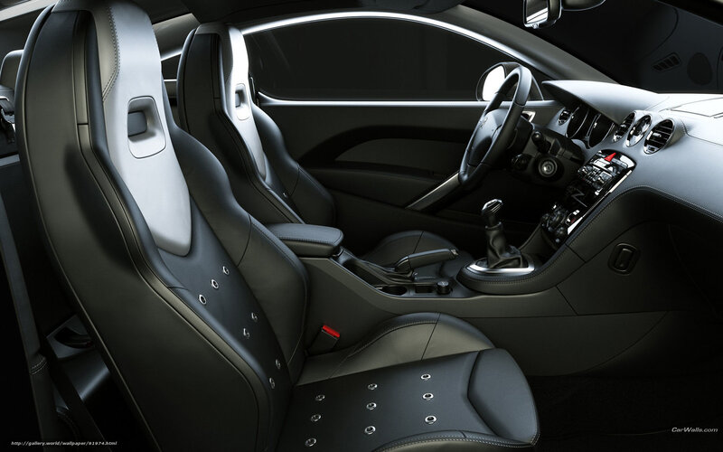 Interior of a Sports Car — Black, Modern, 3d Render, Seats