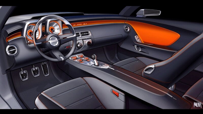 Interior of a Sports Car — Black, Modern, Digital Art