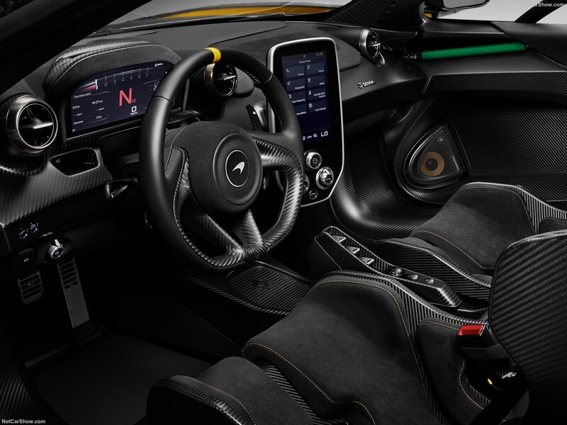 Interior of a Sports Car — Black, Sleek, Photograph, Steering Wheel, Digital Dashboard