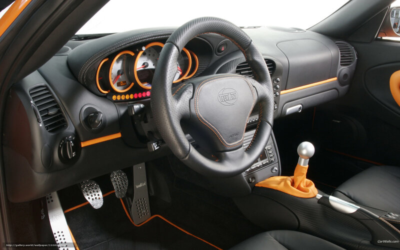 Interior of a Sports Car — Black, Sporty