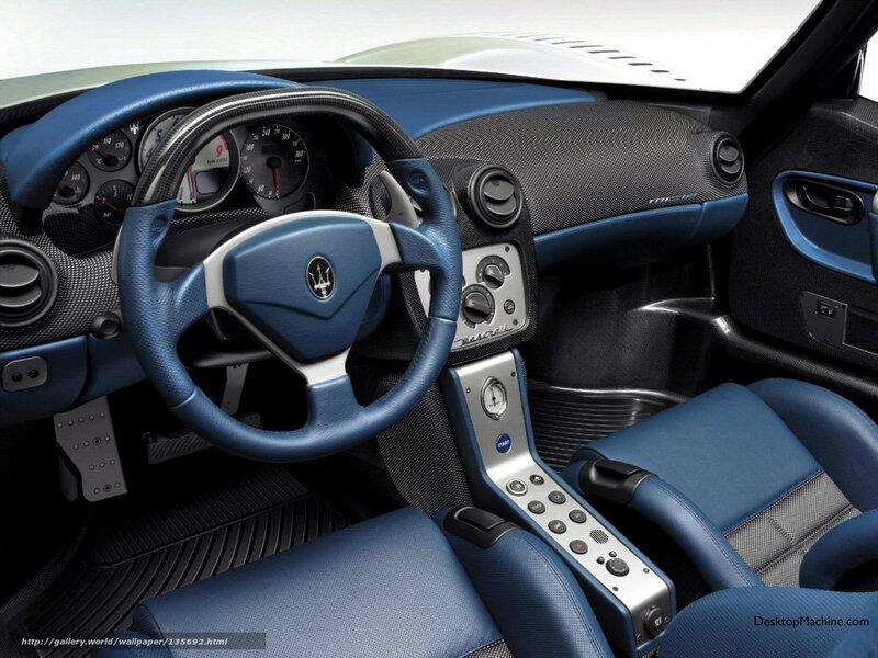 Interior of a Sports Car — Blue, Sleek