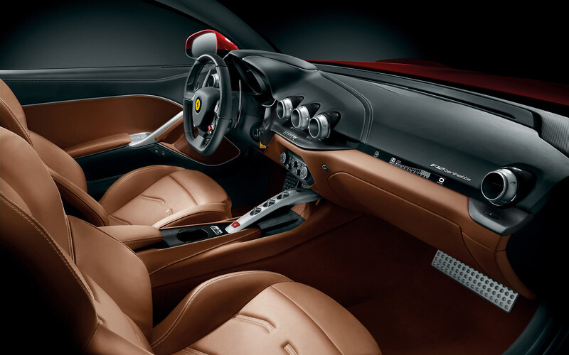 Interior of a Sports Car — Brown, Dramatic