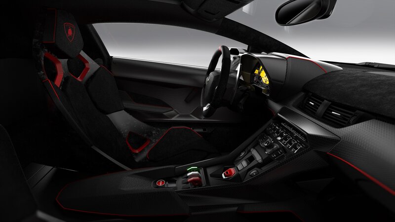 Interior of a Sports Car — Modern, Red