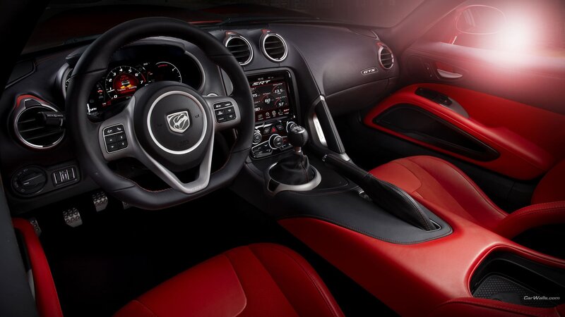 Interior of a Sports Car — Red, Dramatic