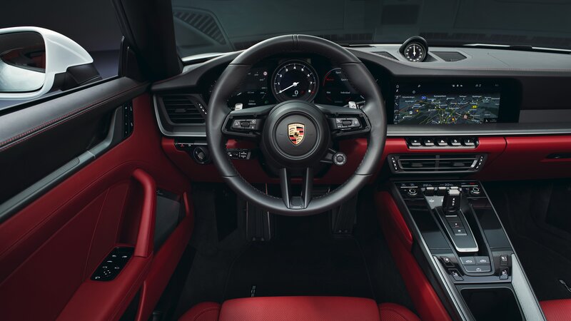 Interior of a Sports Car — Red, Modern, Photograph