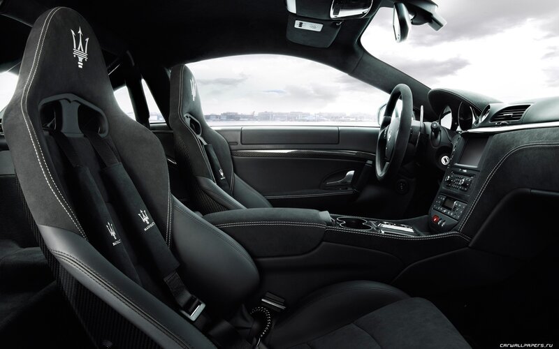 Interior of a Sports Car — Sleek, Steering Wheel