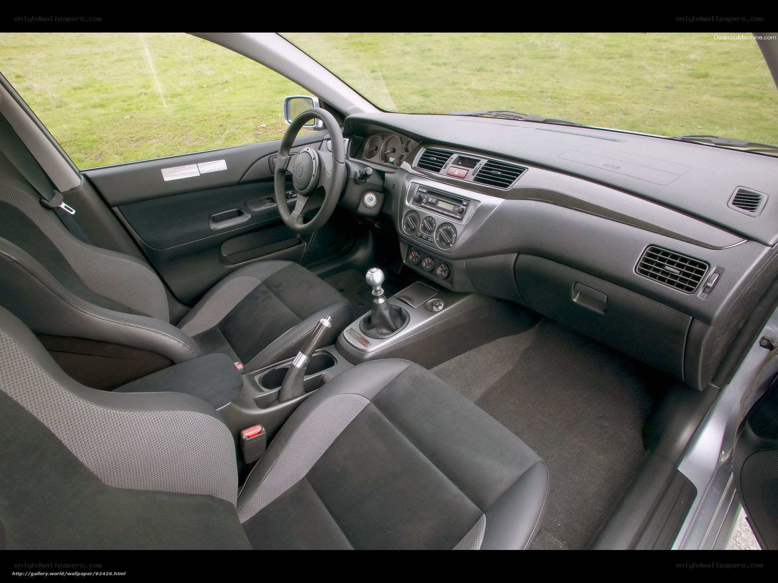 interior of a sporty car