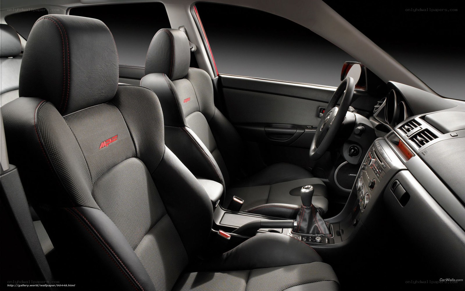 interior of a sporty car