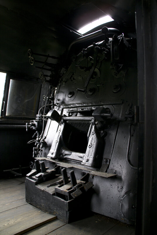 Interior of a steam locomotive