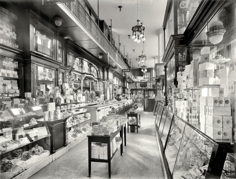Interior of a vintage pharmacy