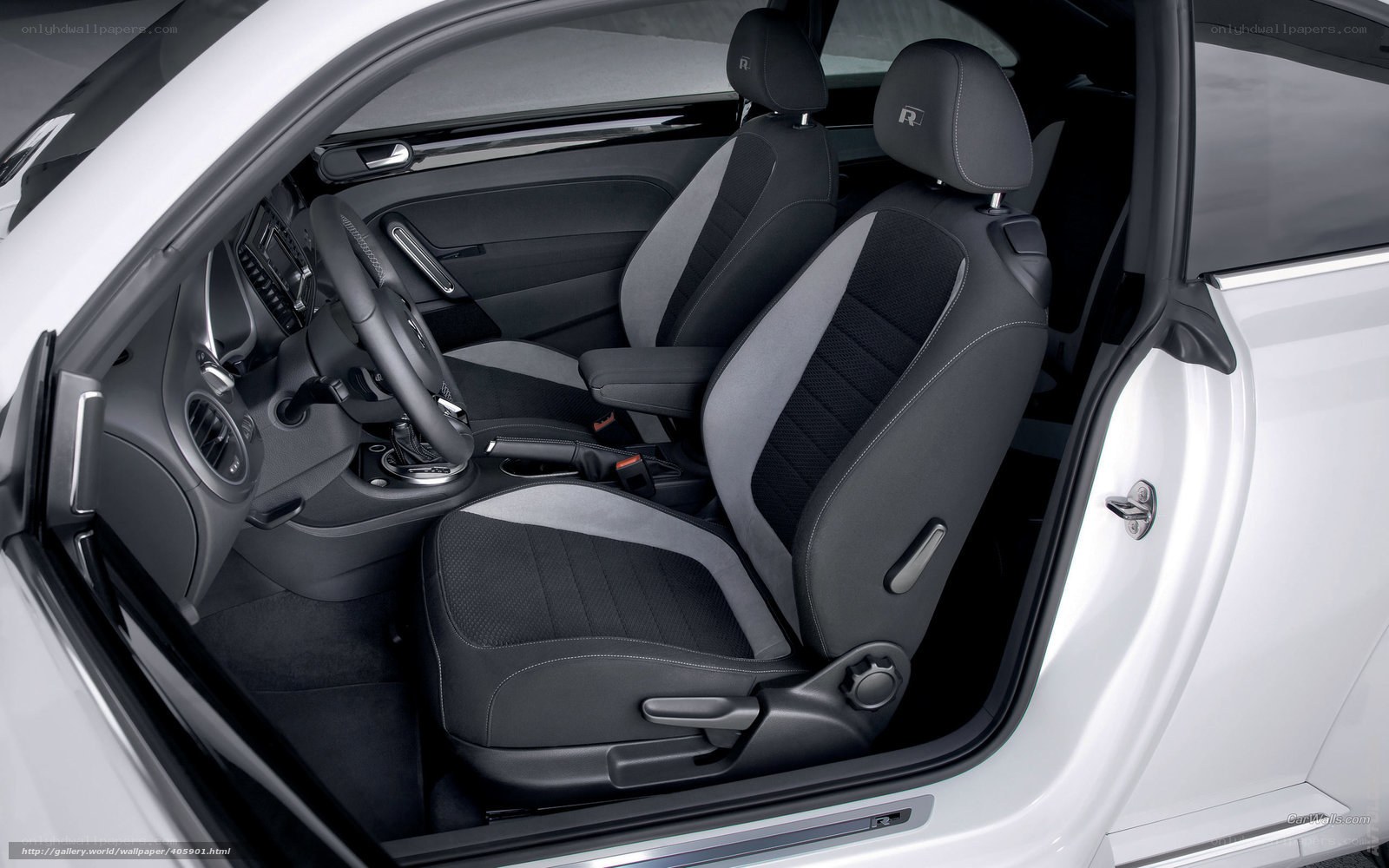 Interior of a white car