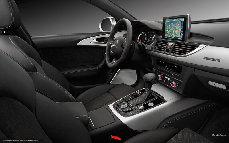 Interior of Audi Car — Black, Modern, Photograph, Steering Wheel, Infotainment Screen