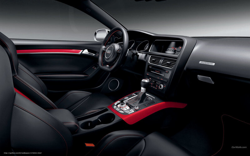 Interior of Audi Car — Black, Modern