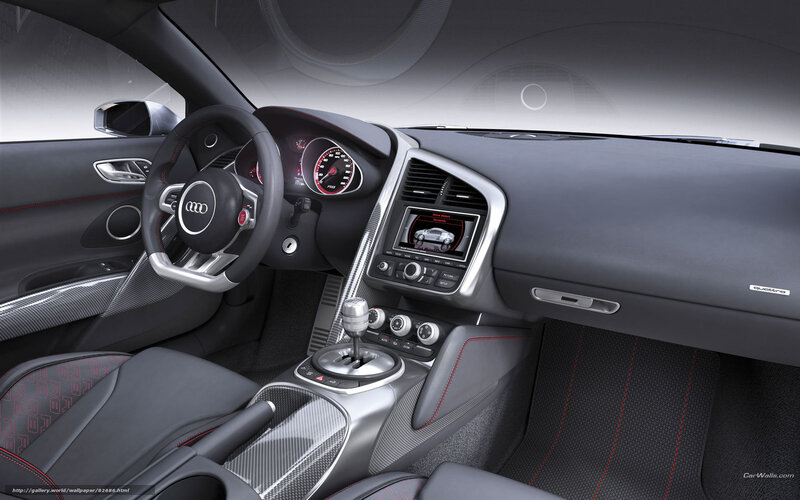 Interior of Audi R8 — Black, Modern, 3d Render