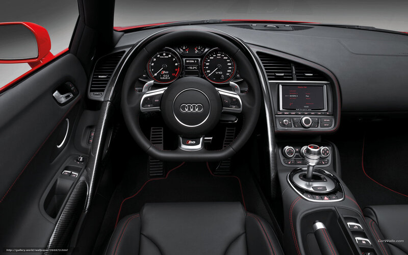 Interior of Audi R8 — Black, Sleek