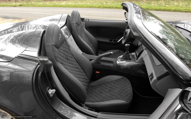 Interior of Black Convertible