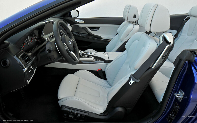 Interior of Blue Convertible