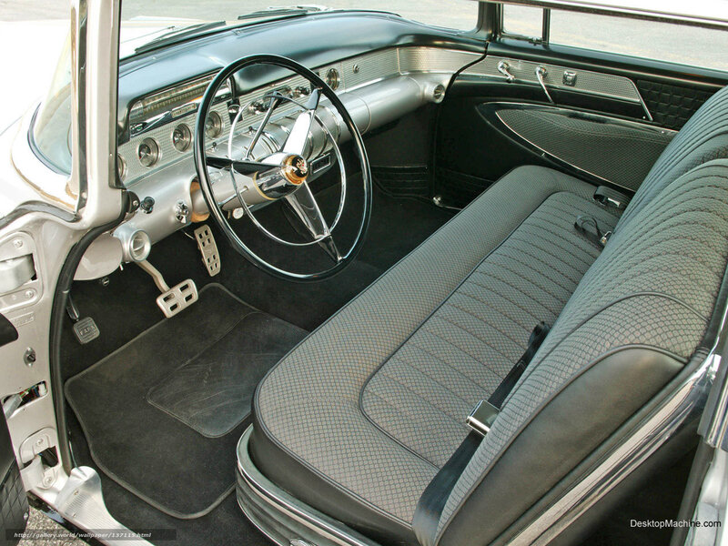 Interior of Classic Car — Black, Retro