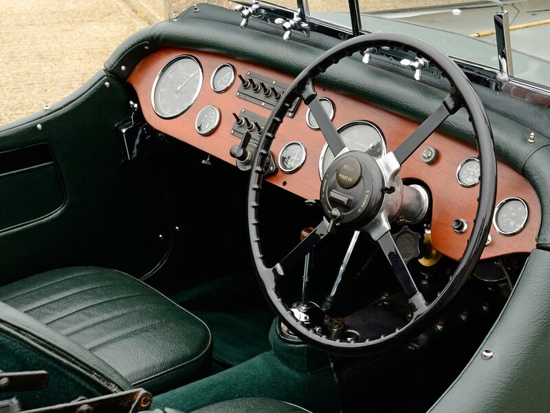 Interior of Classic Car — Green