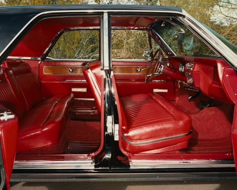 Interior of Classic Car — Red, Retro, Afternoon