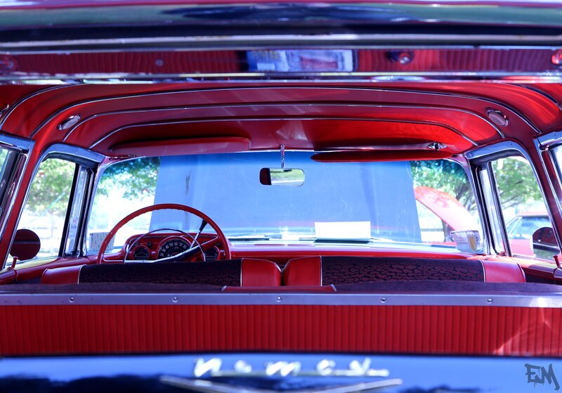 Interior of Classic Car — Red