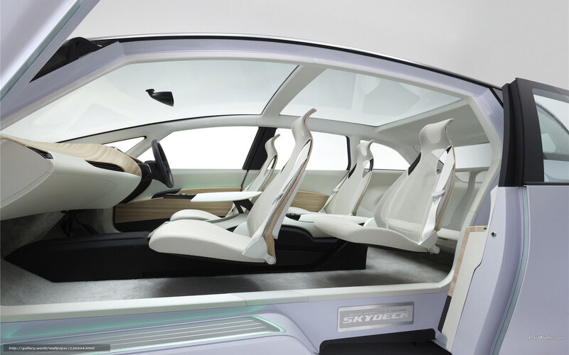 Interior of Concept Car — White, Modern