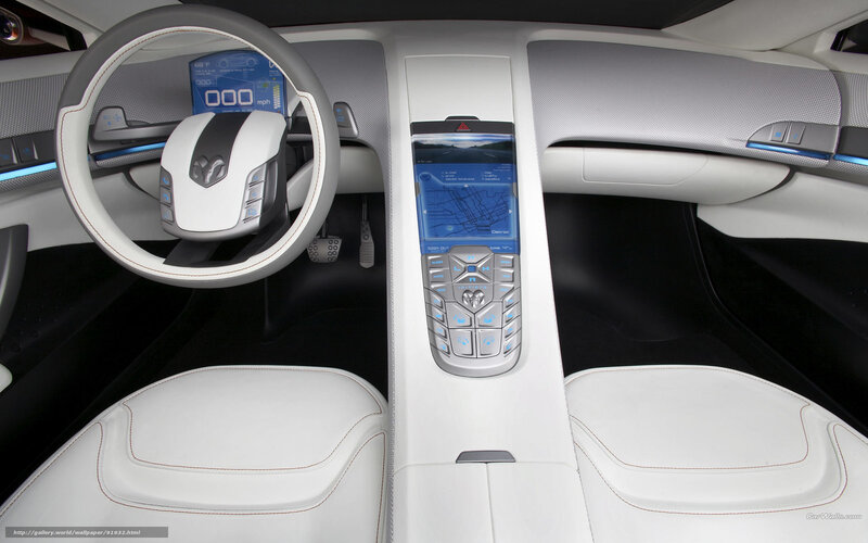 Interior of Concept Car — White