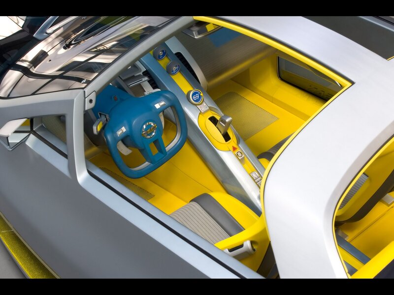Interior of Concept Car — Yellow, Futuristic