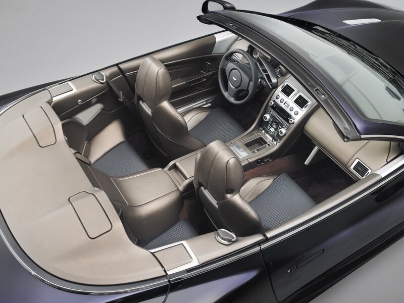 Interior of Convertible Car — Black, Luxurious