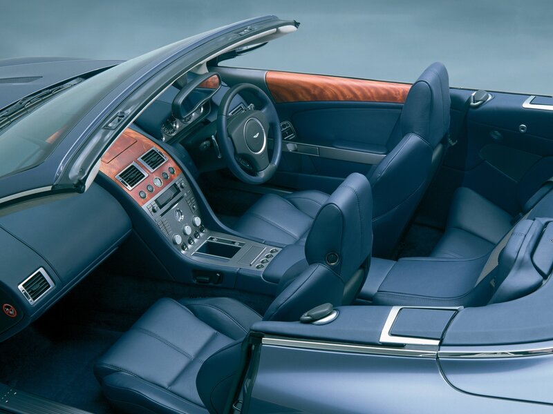 Interior of Convertible Car — Blue