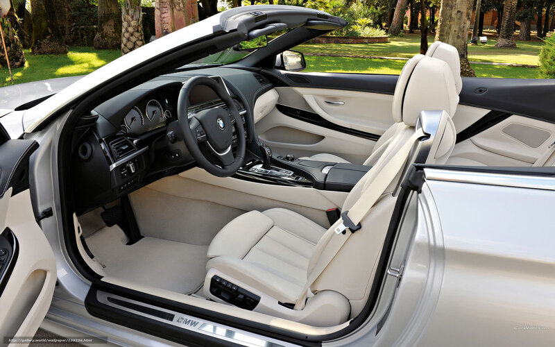 Interior of Convertible Car — White