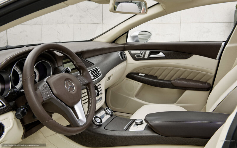 Interior of Luxury Car — Beige, Neutral, Photograph, Steering Wheel, Dashboard