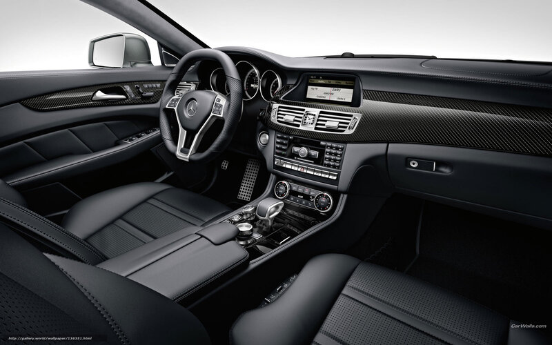 Interior of Luxury Car — Black, Modern, Photograph, Steering Wheel, Dashboard, Center Console