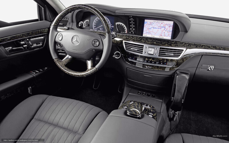Interior of Luxury Car — Black, Neutral, Photograph, Steering Wheel, Dashboard