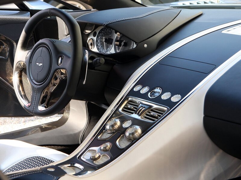 Interior of Luxury Car — Black, Sleek, Modern