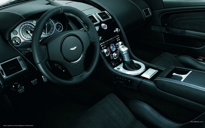 Interior of Luxury Car — Black, Sleek, Photograph