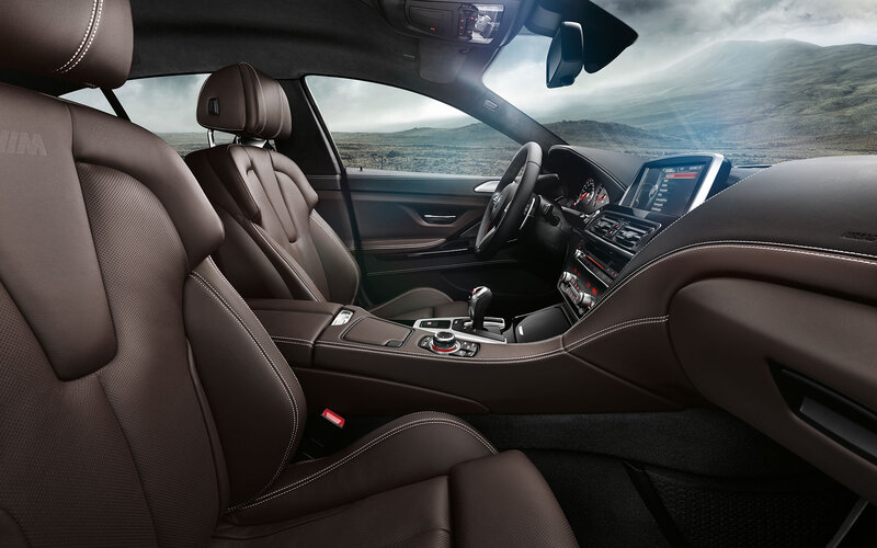 Interior of Luxury Car — Brown, Dramatic