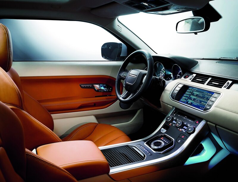 Interior of Luxury Car — Brown, Modern, Photograph, Leather Seats