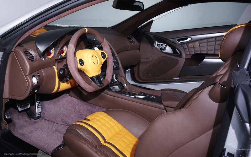Interior of Luxury Car — Brown, Sleek