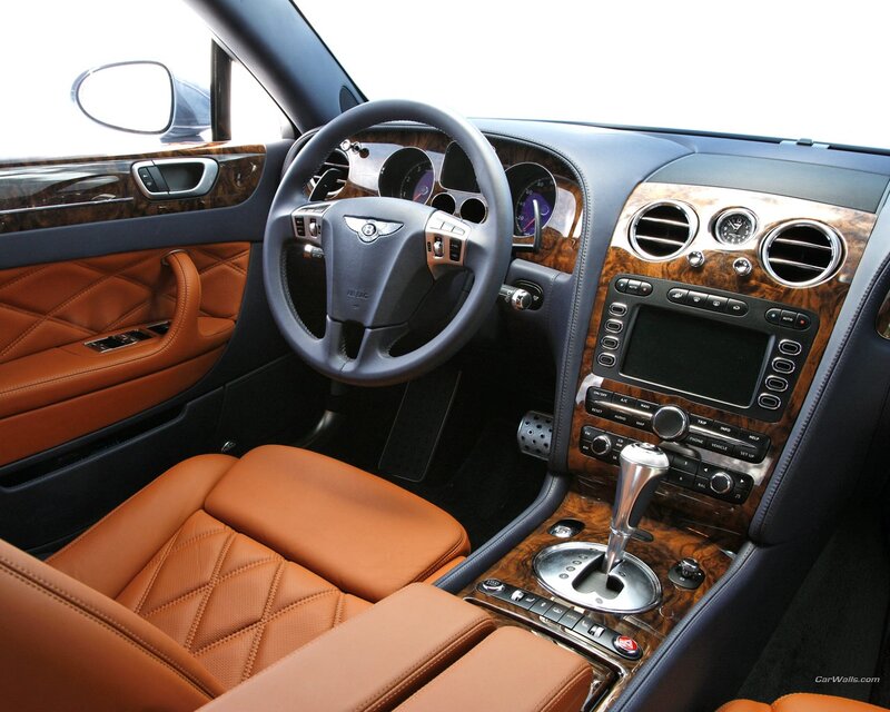Interior of Luxury Car — Brown