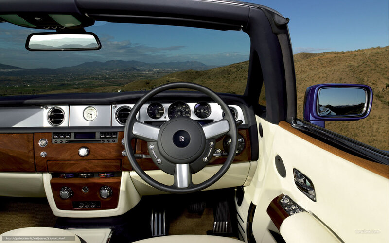 Interior of Luxury Car — Cream